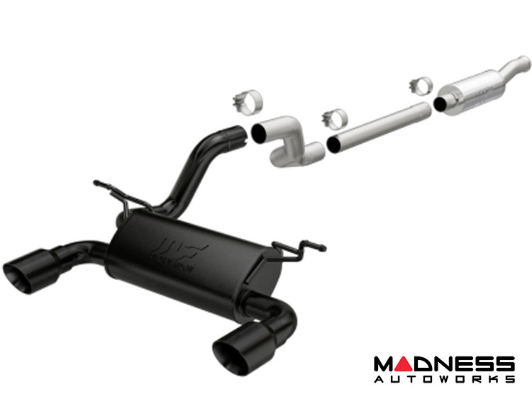 Jeep Wrangler JL 2.0L Performance Exhaust by Magnaflow - Dual Split Rear Exit - Black Coated Tip - Cat-Back